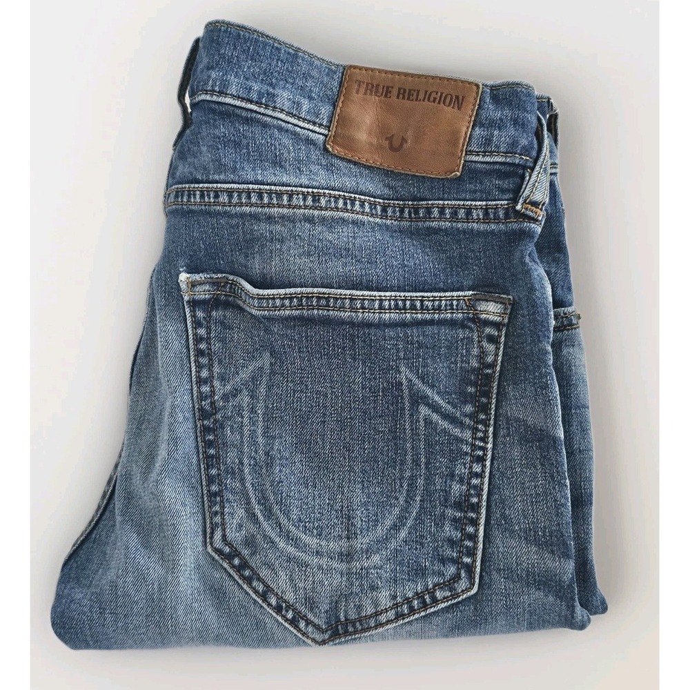 True Religion Rocco Relaxed Skinny Jeans  Mens Size 28x30 Blue Wash Luxury Denim